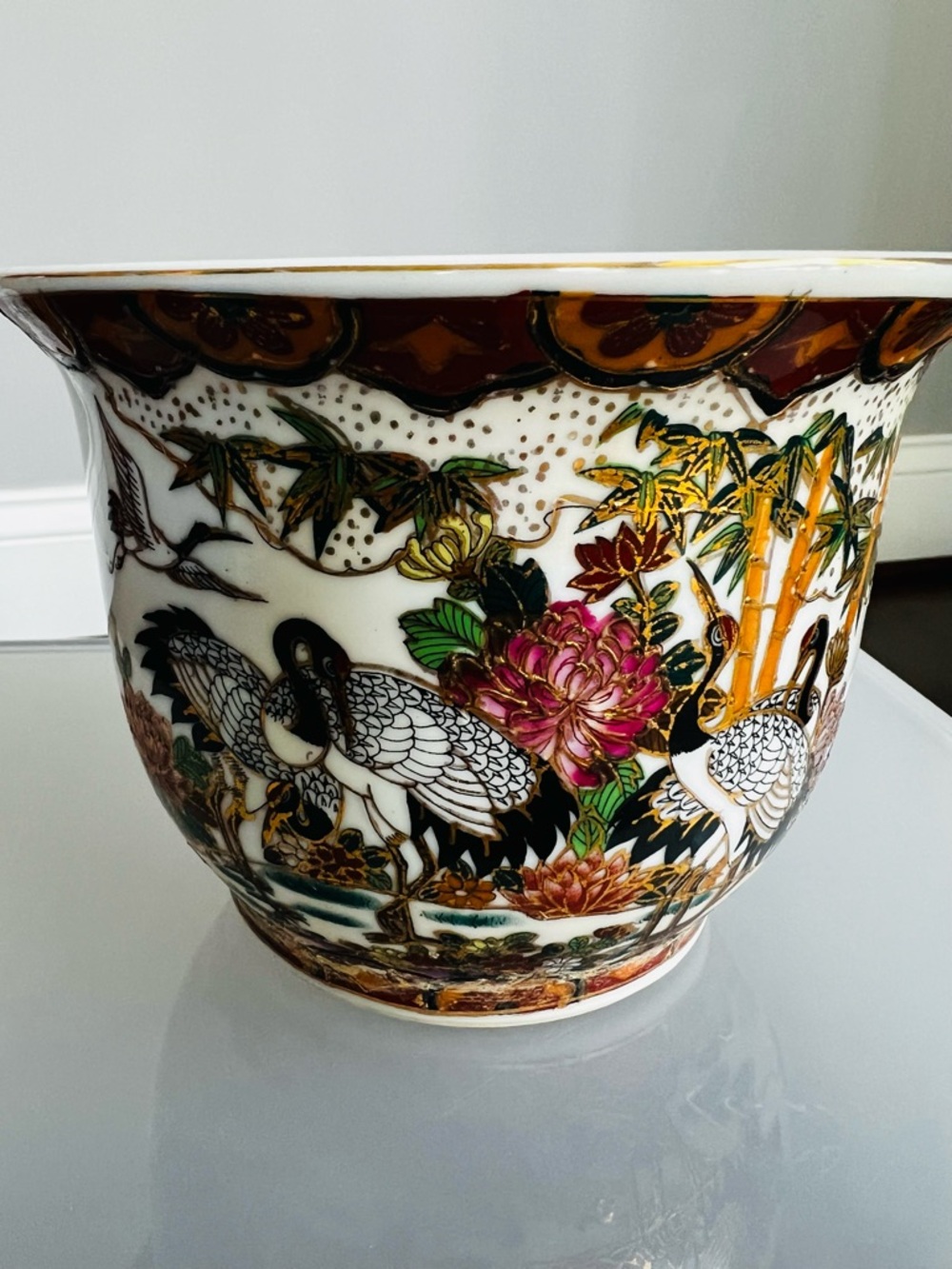 Vintage Chinese Porcelain Planter - Picture 2 of 7